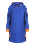 Long Brighton Blue and orange hoodie by So English featuring a relaxed fit and casual beachwear style.