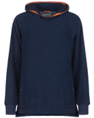 Navy So English Hampstead hoodie displayed on a hanger, showcasing soft fabric and casual style for comfortable everyday wear.